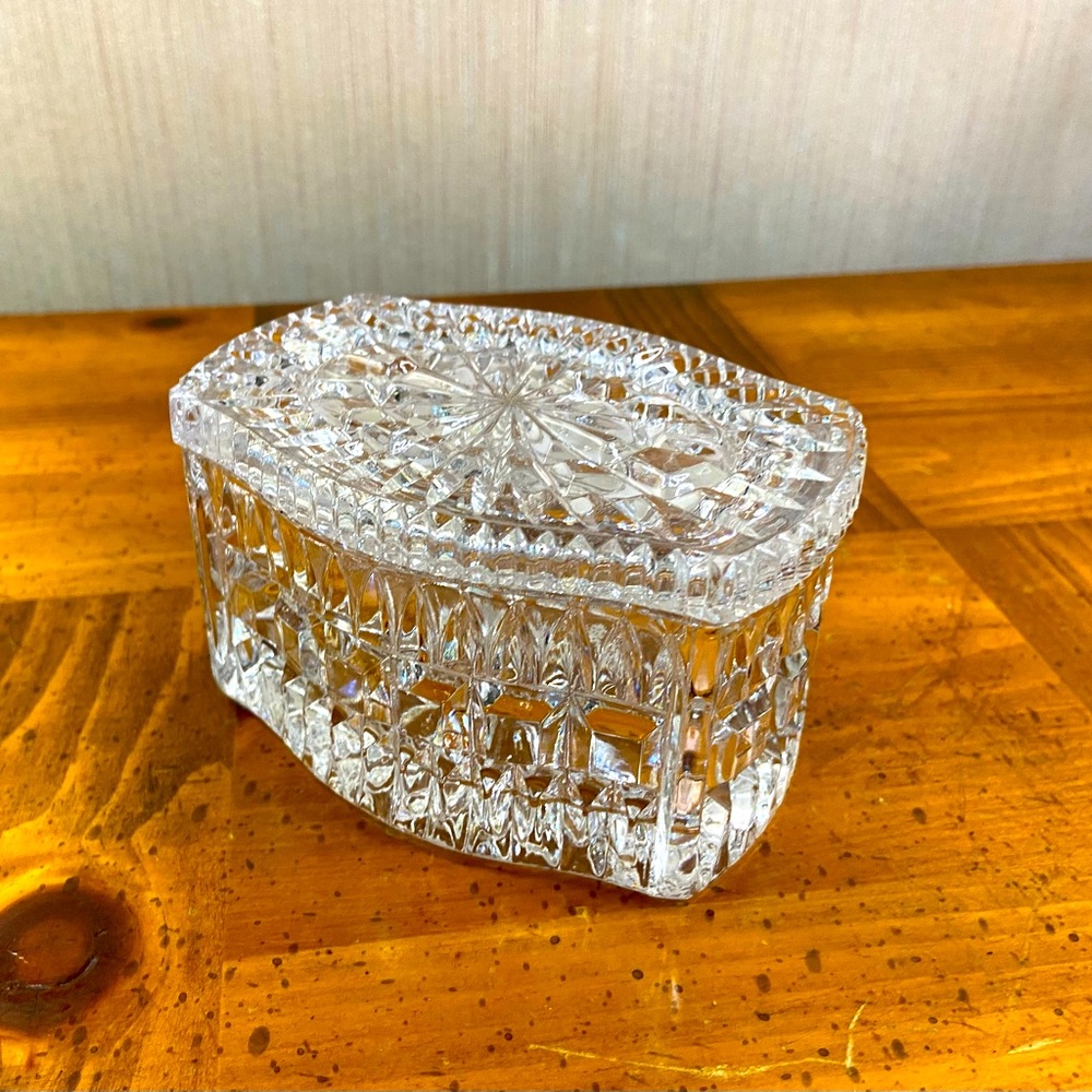 Vintage 2-piece Crystal Trinket Box